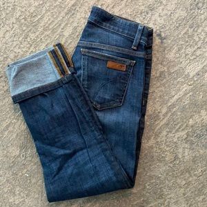 Joe's jeans woman's crop and rolled jeans sz 25, EUC
